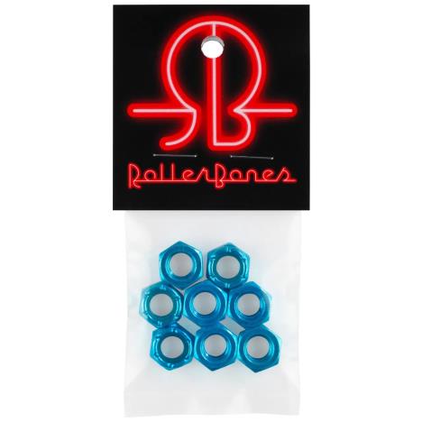 Rollerbones Axle Nuts - 8mm - Pack of 8 - Turquoise £5.99